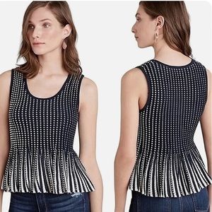 Anthropologie Moth Women's Ostinato Knit Peplum Tank